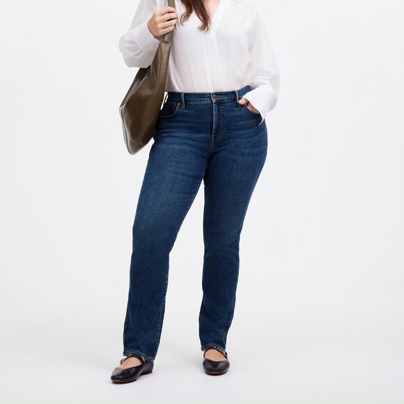 NWT Madewell Mid Rise Stovepipe Jeans in Deming Wash Women's Size 33 - Picture 9 of 11